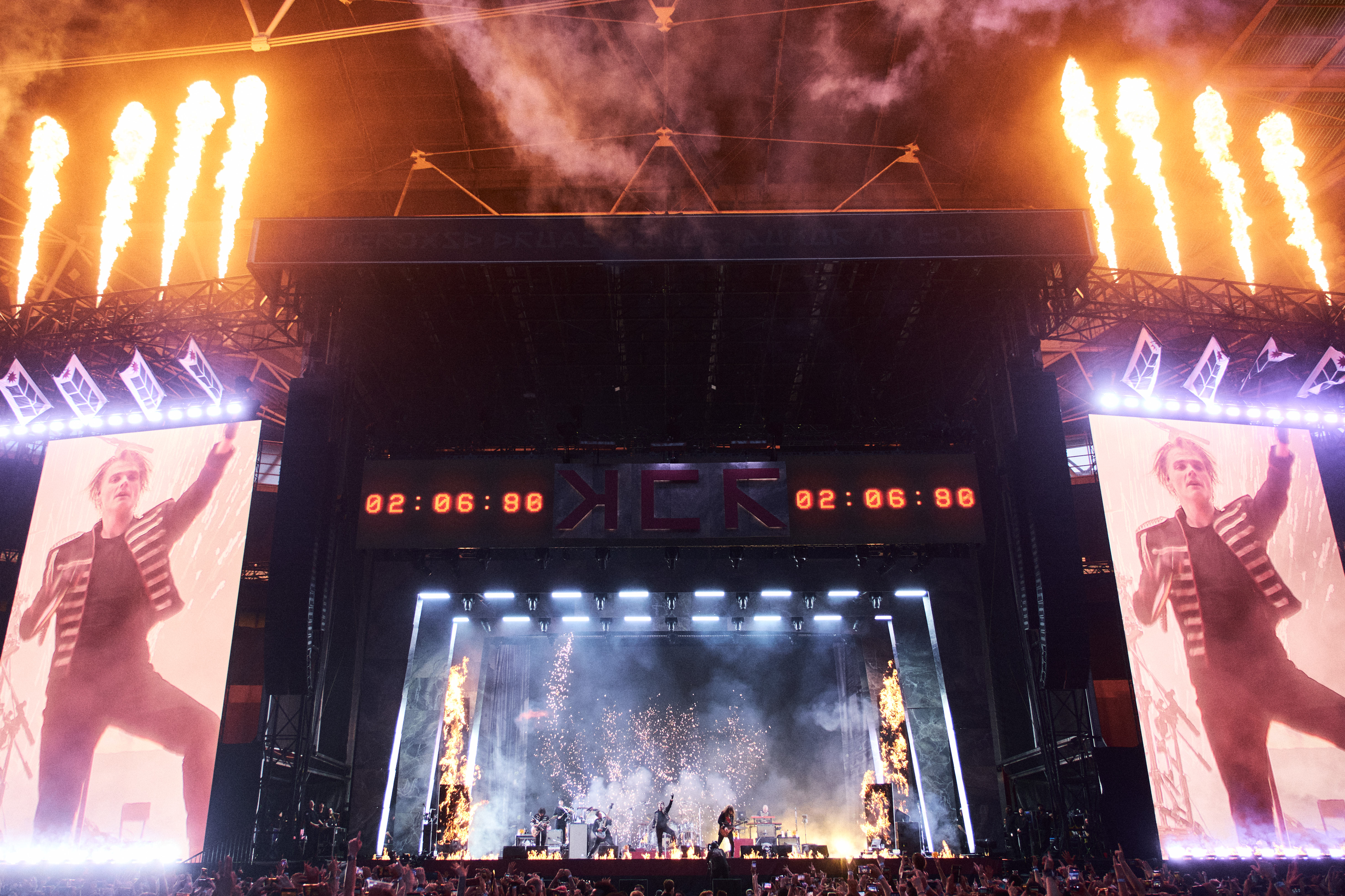 My Chemical Romance onstage at Wembley Stadium in 2026