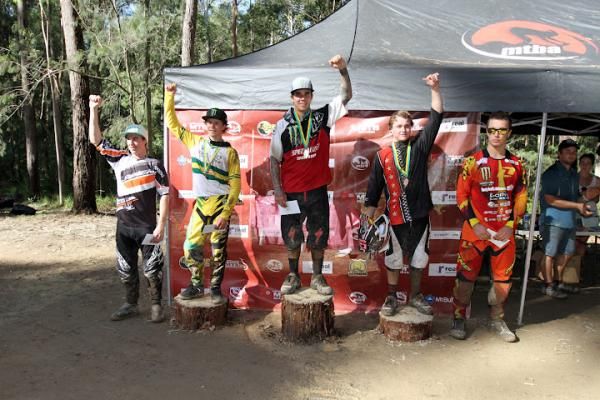 Podium: Ryhs Willemse, Troy Brosnan, Sam Hill, Mitchell Delfs, Graeme Mudd