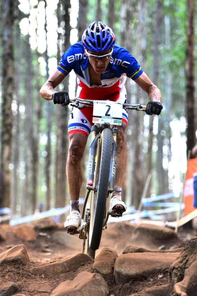 BMC MTB Racing's Julien Absalon overcame his fear of the rock garden en route to victory in the elite men's cross country win in Pietermaritzburg
