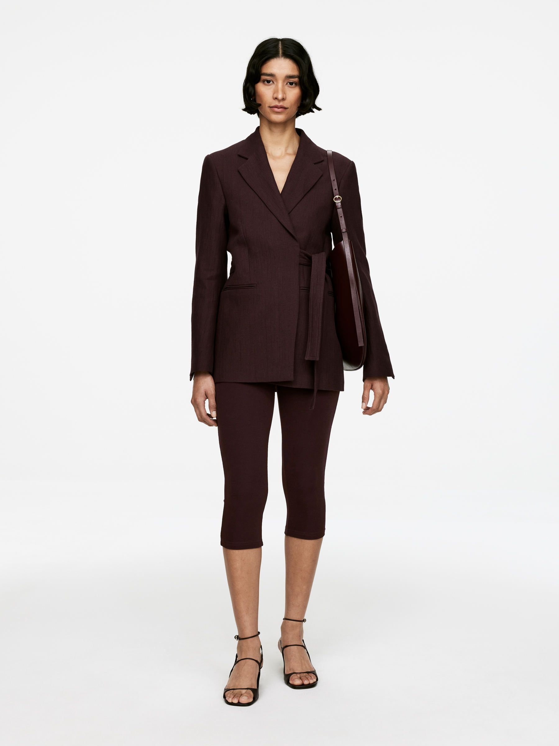 Capri Leggings – Burgundy – Women – Arket Gb