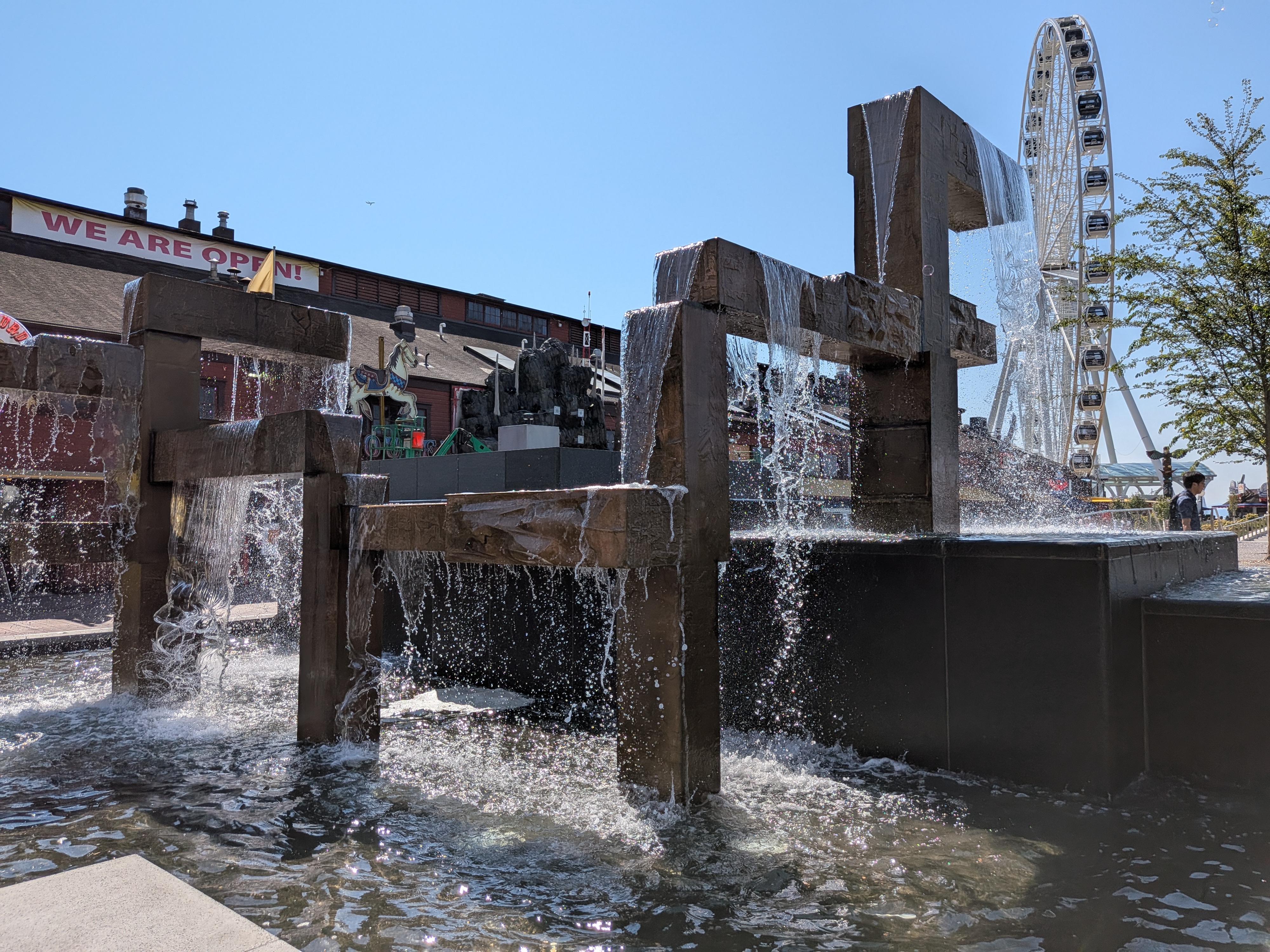 A uniquely-shaped fountain
