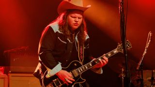 American singer and guitarist Marcus King performs live on stage during a concert at the Astra on March 13, 2023 in Berlin, Germany.