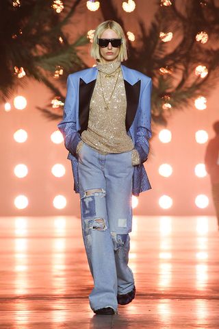 A model of Palm Angels in Milan fashion fashion week