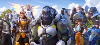 Some of Overwatch 2's heroes gather