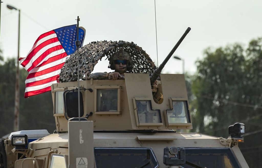 A U.S. soldier in Syria.