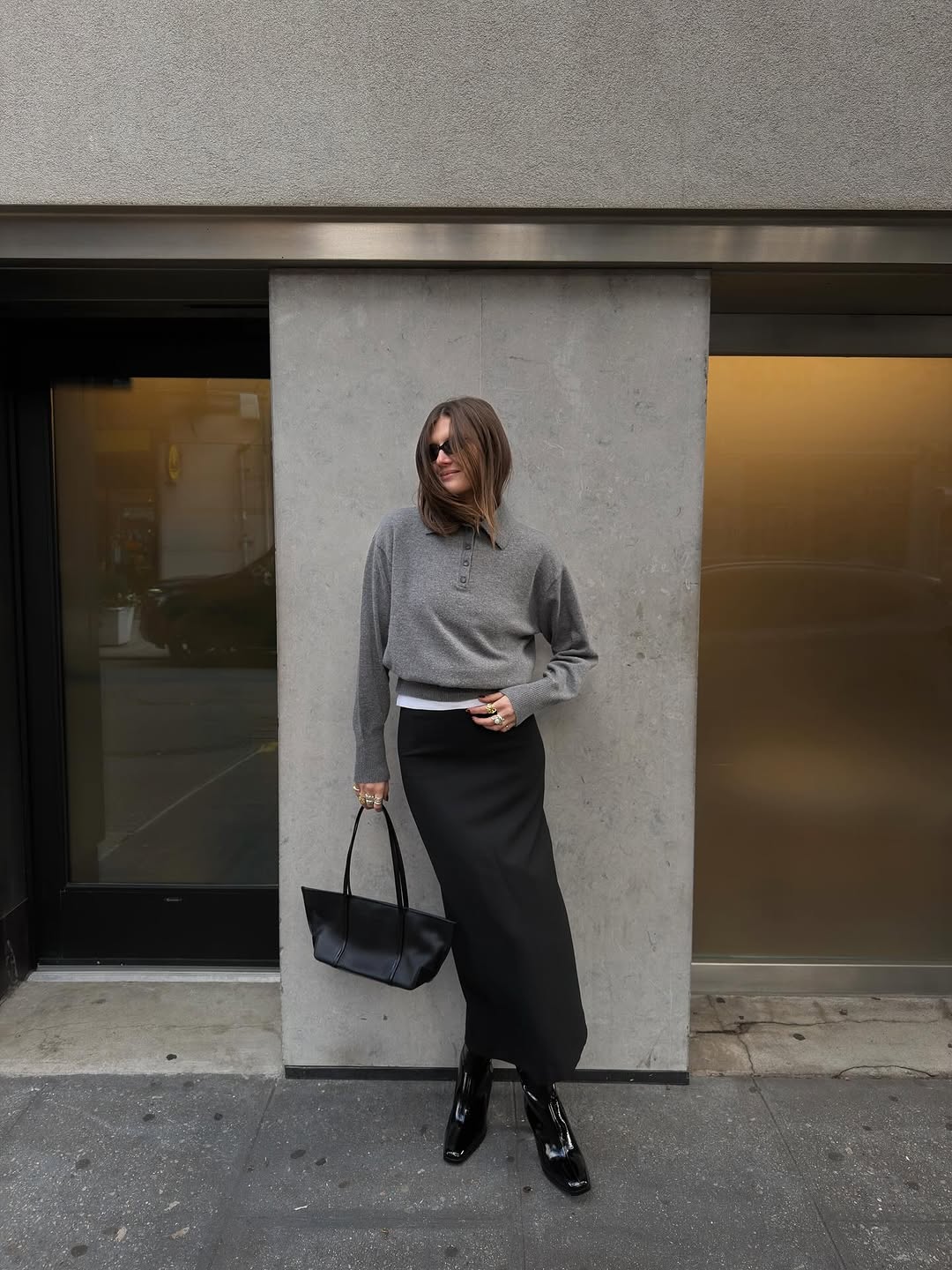 woman wearing winter sweater trend 2025