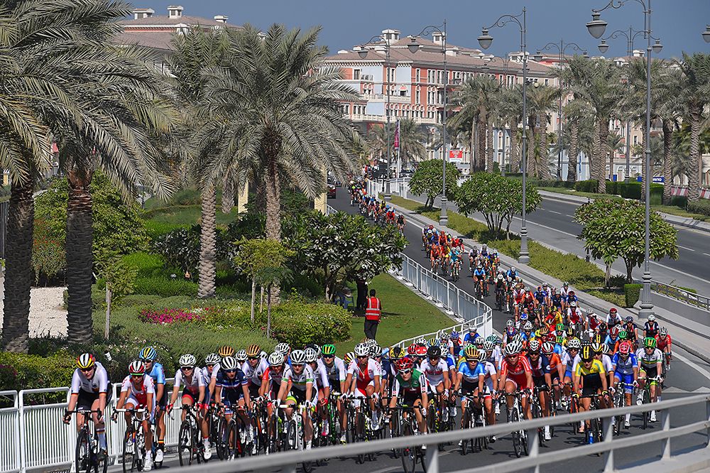 The women's peloton at the World Championships