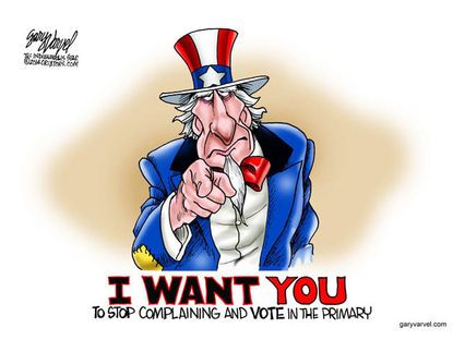 Editorial cartoon vote primary