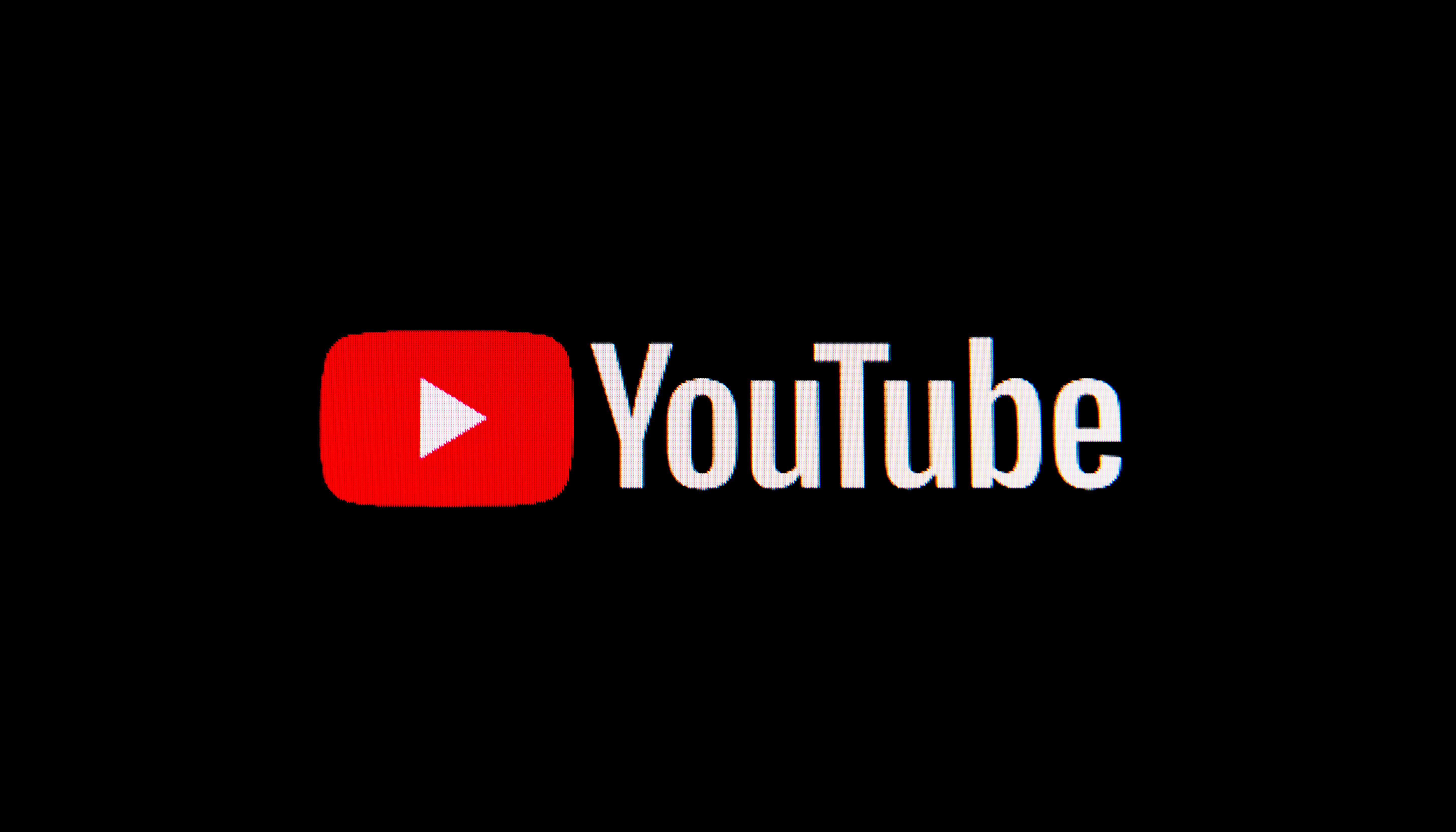 Youtube logo on TV screen