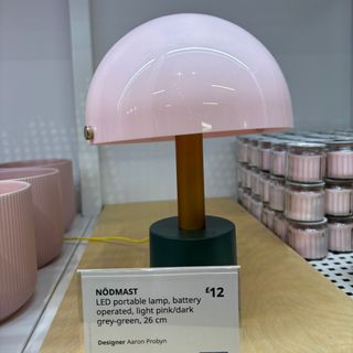 Pink portable lamp