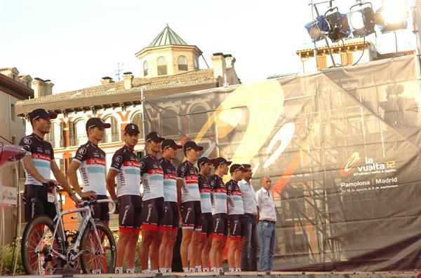 RadioShack-Nissan in Pamplona ahead of the 2012 Vuelta a Espana