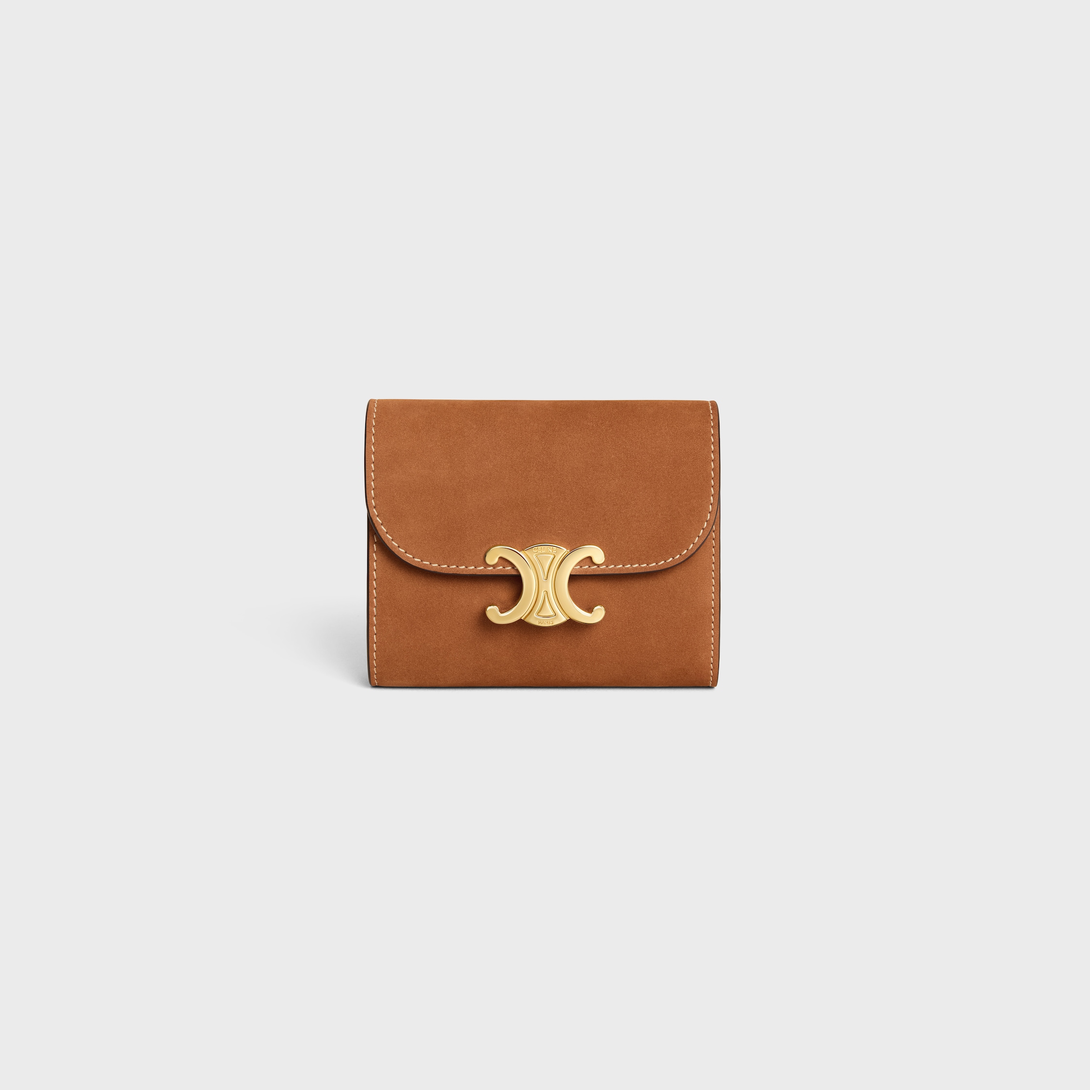 Small Flap Wallet Triomphe in Nubuck Calfskin