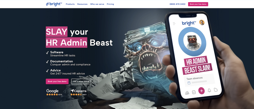BrightHR website screenshot