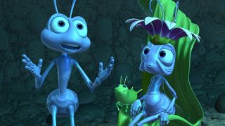 Flik and The Queen in A Bug's Life