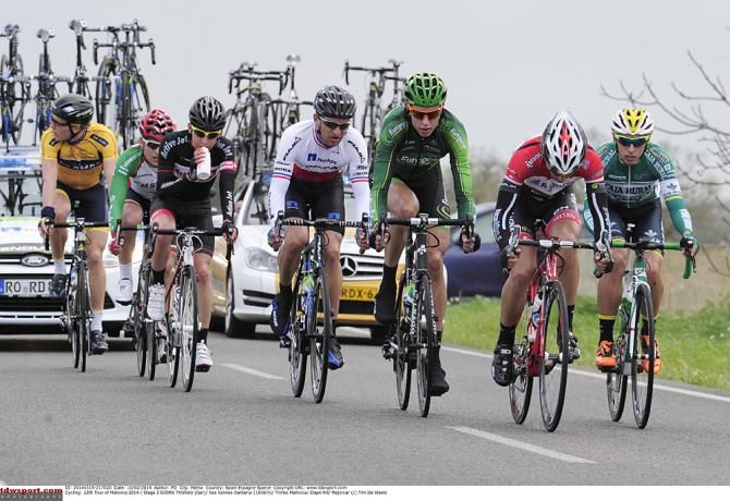 The breakaway forges ahead in the Trofeo Ses Salines