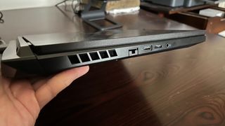Acer Nitro 16 AMD side view showing ports