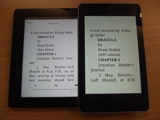 iPad vs Nexus - Text
