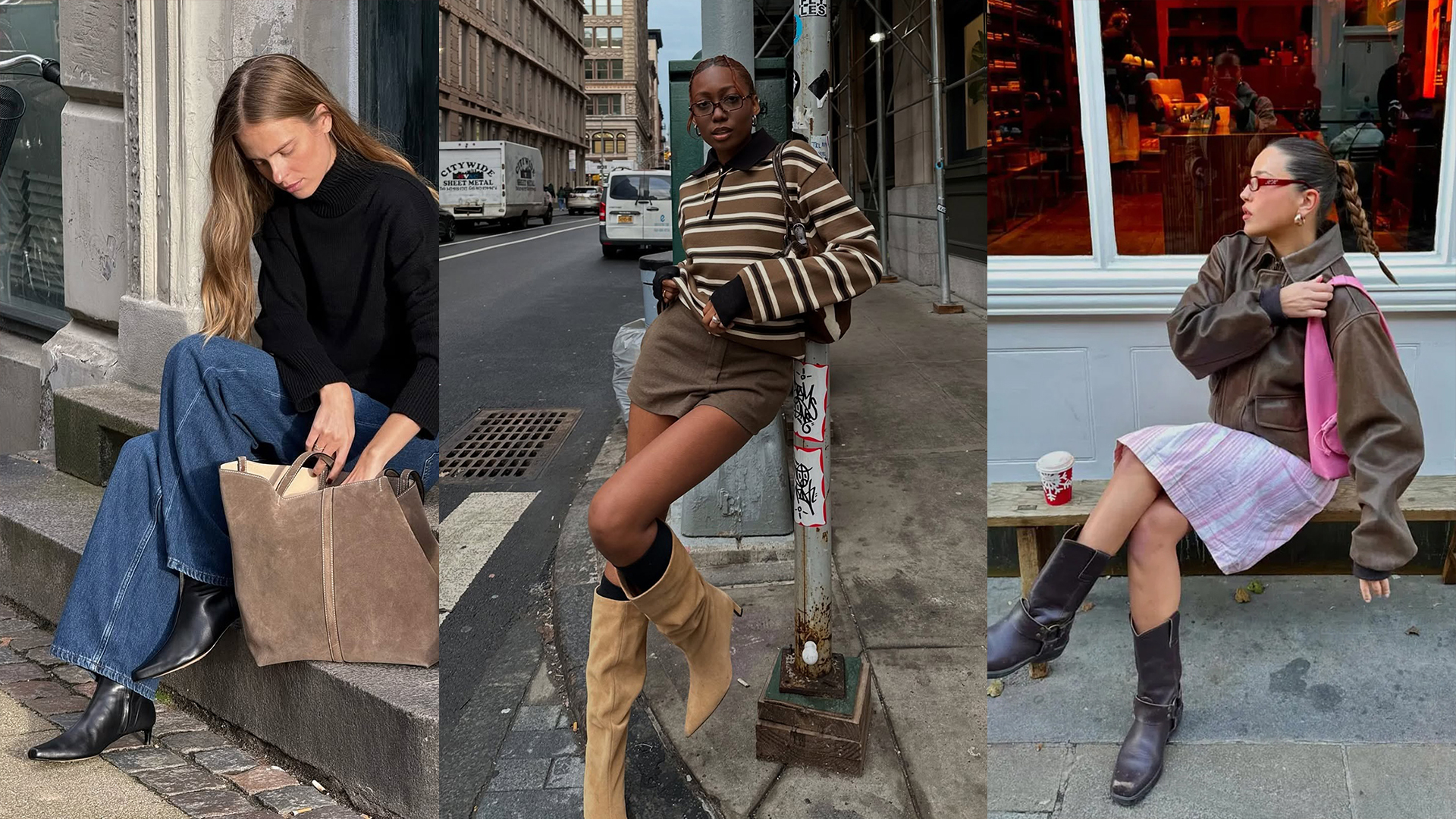 women wearing spring boots trends 