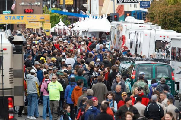 The threat of rain didn't keep the crowds away from stage 3 in Auburn.