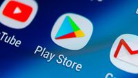 The Google Play Store icon on a phone home screen