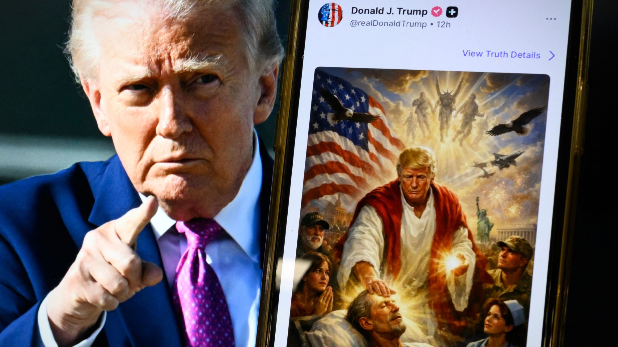 Trump deletes Jesus image after backlash