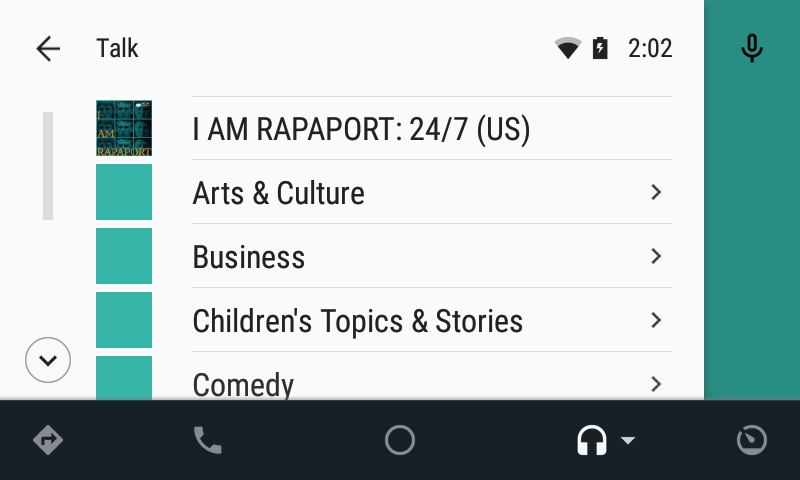 TuneIn Radio on Android Auto
