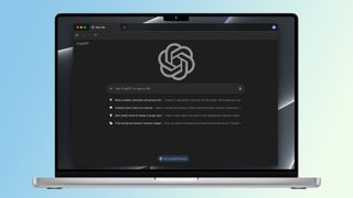 A picture of a MacBook with OpenAI's ChatGPT Atlas browser running on screen