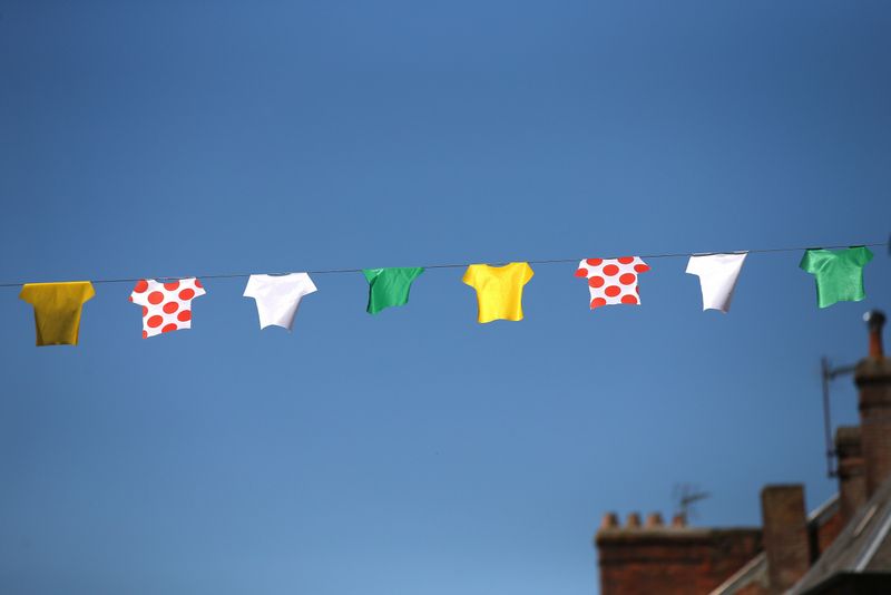 Jerseys fly in the sunshine