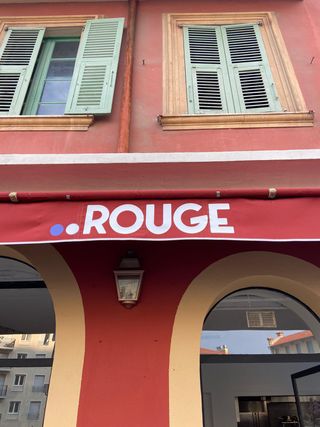 Exterior of Rouge bar and restaurant in Nice