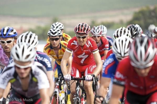 Mountain biker Christoph Sauser races at the Giro del Capo.