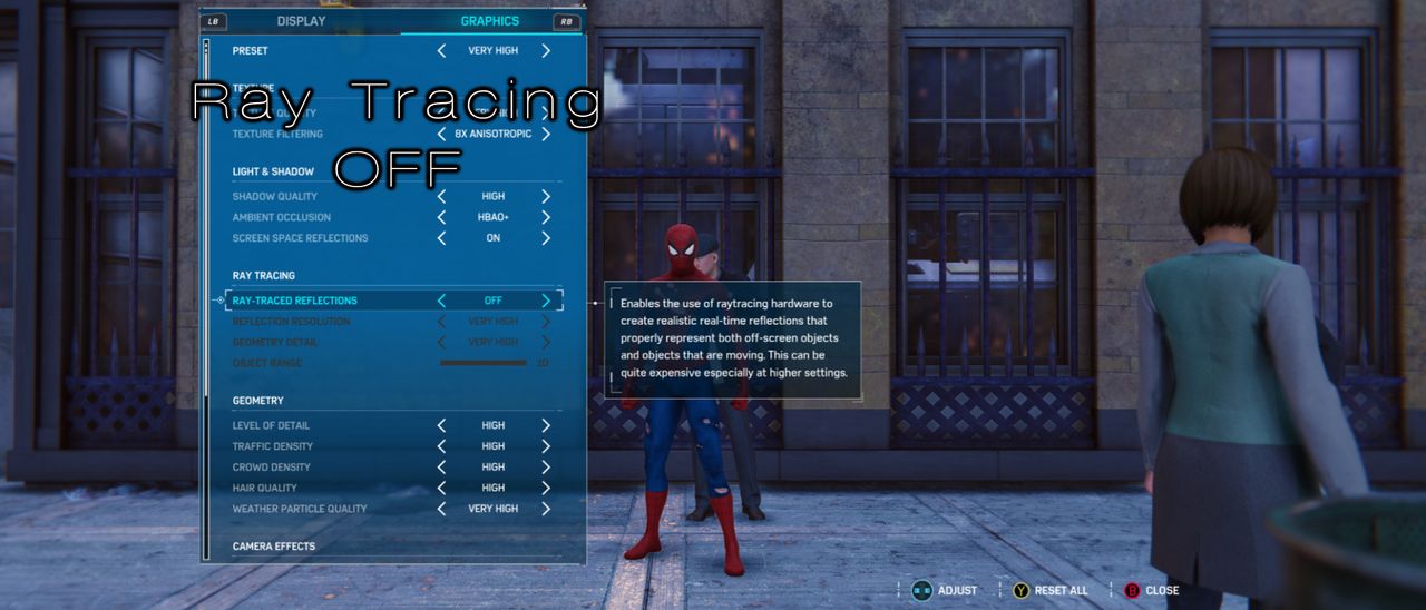 Marvel's Spider-Man Ray-Tracing Comparisons