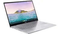 Asus Chromebook Flip C436 in silver on angle