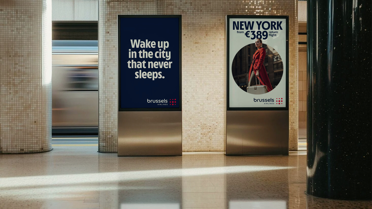 Brussels Airlines new identity on posters