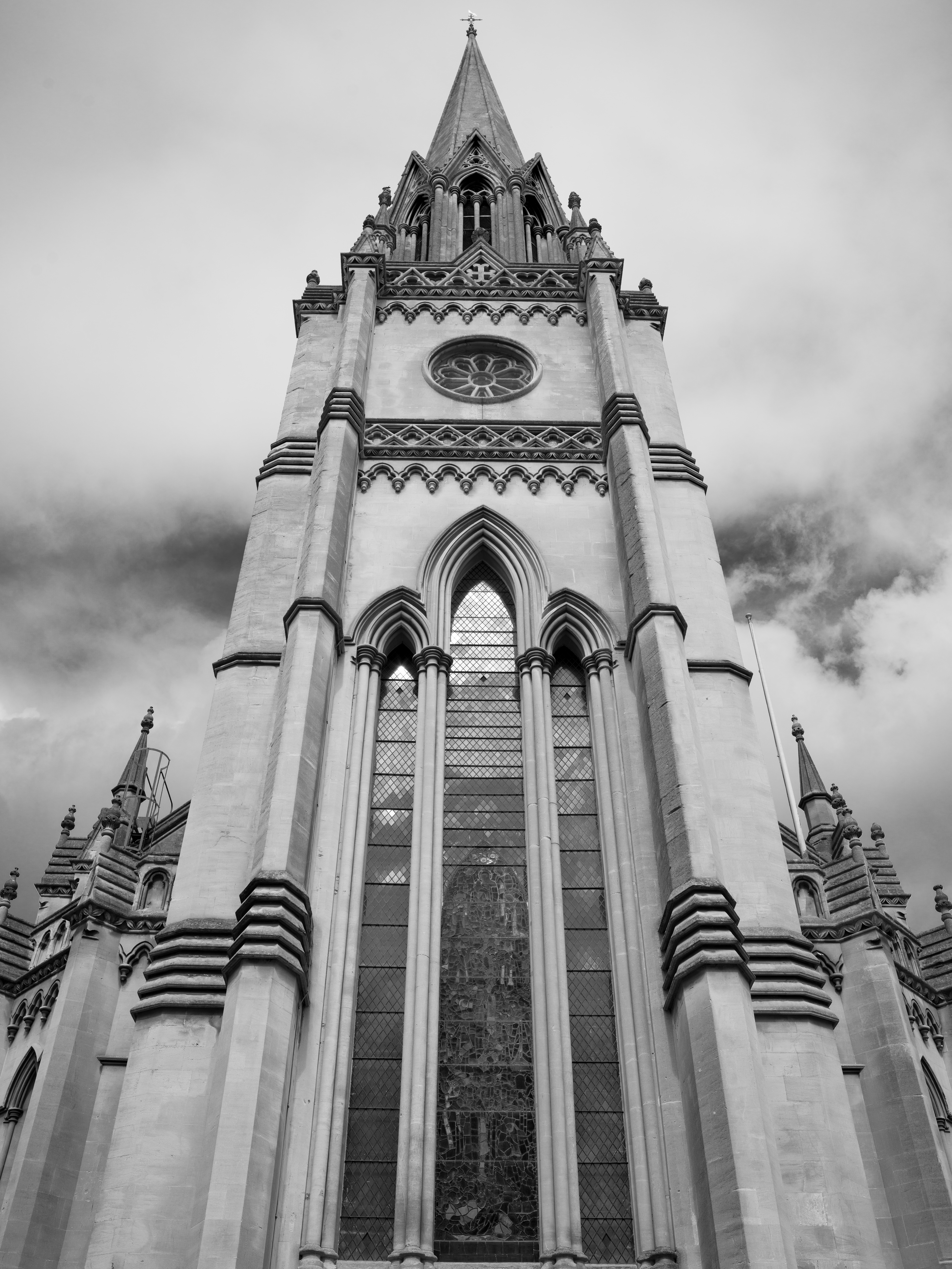 St Michael's Church, Bath Spa, in black and white, taken on the Hasselblad X2D II 100C