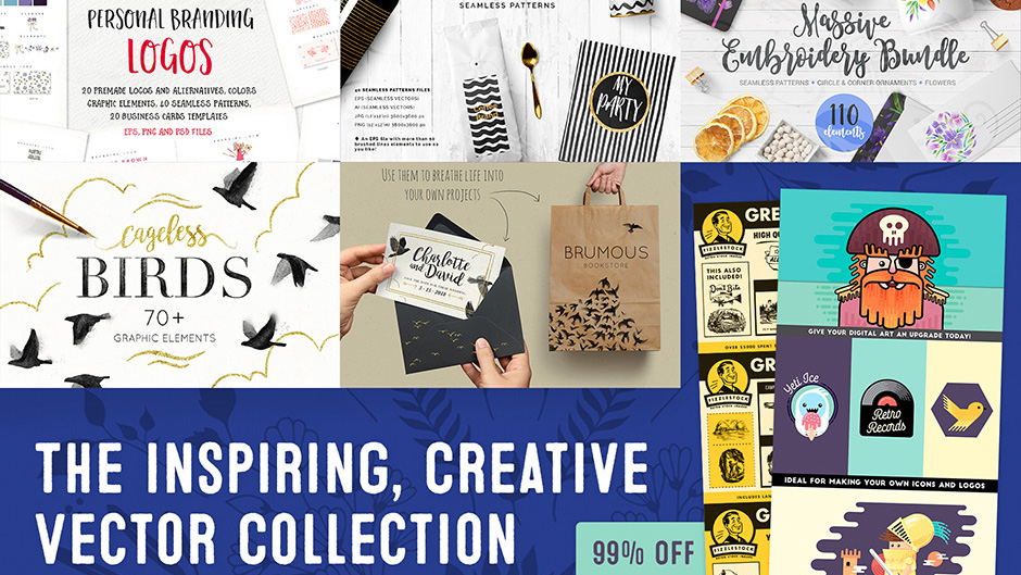 Thousands of vectors are on offer, with a huge range of styles