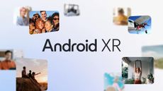 "Android XR" in front of pictures of people hiking, excercising, and having a party