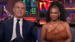 Andy Cohen and Kandi Burruss on Watch What Happens Live.