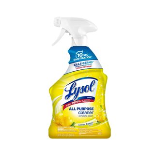 Yellow bottle of Lysol all-purpose cleaner with white spray head