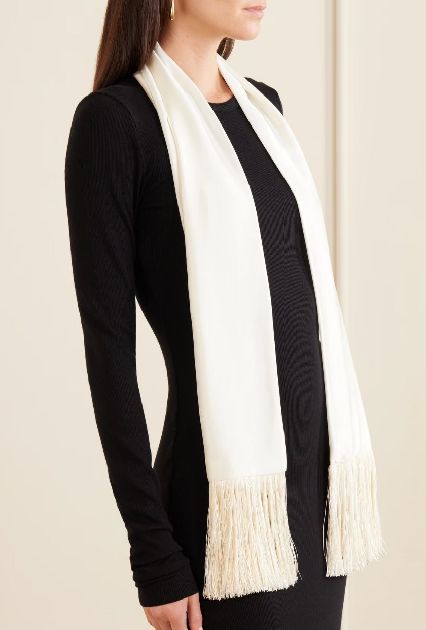 LE SUNDIAL, The Opera Fringed Silk Scarf
