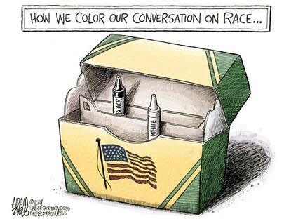 Editorial cartoon US race