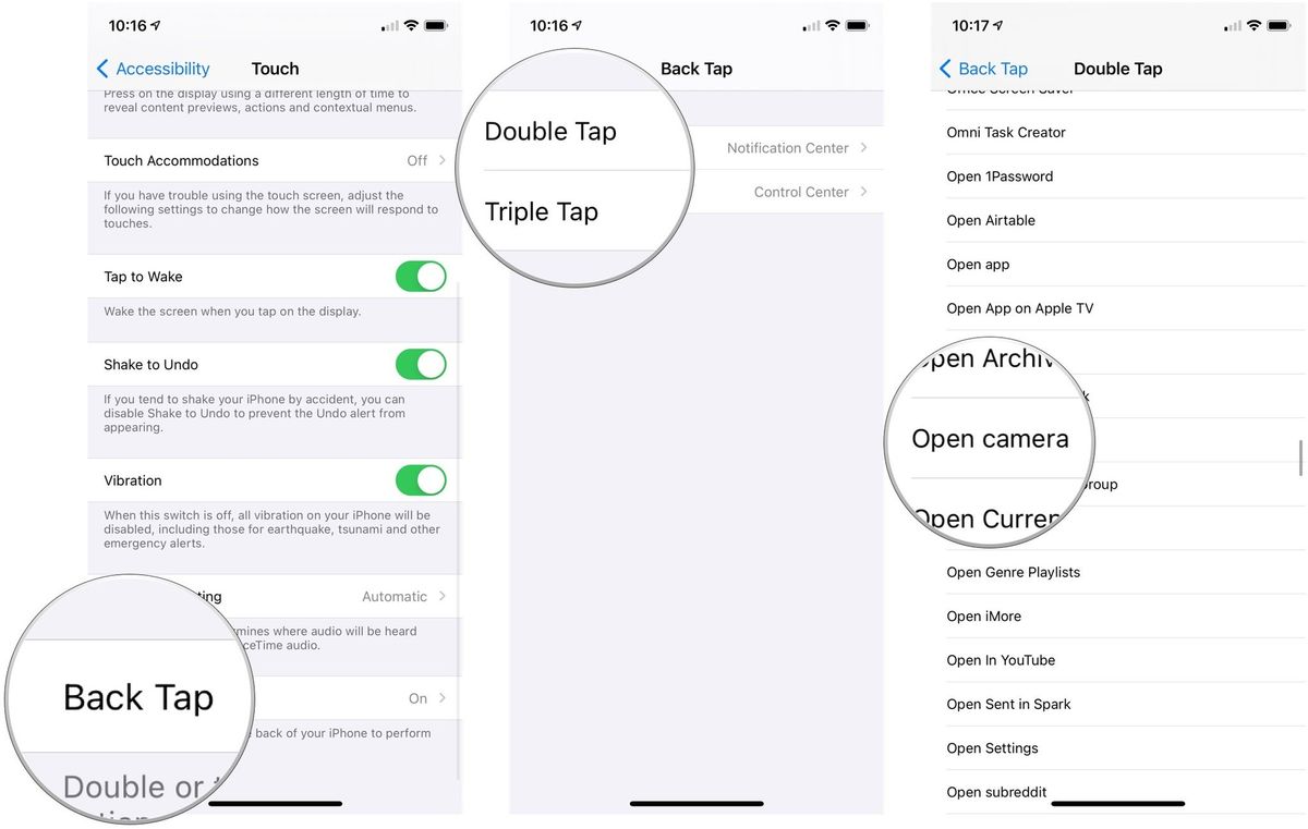 How to make a shortcut for the Back Tap iOS 14 accessibility feature