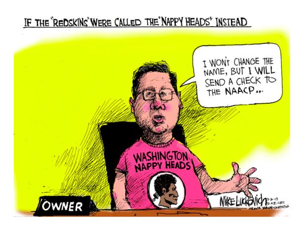 Editorial cartoon Redskin controversy