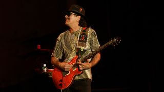Santana concert at the Hollywood Bowl in Hollywood on Saturday night, 10/14/00. Carlos Santana performs before a full house