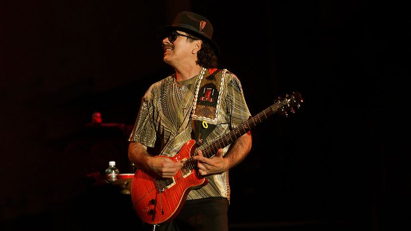Santana concert at the Hollywood Bowl in Hollywood on Saturday night, 10/14/00. Carlos Santana performs before a full house