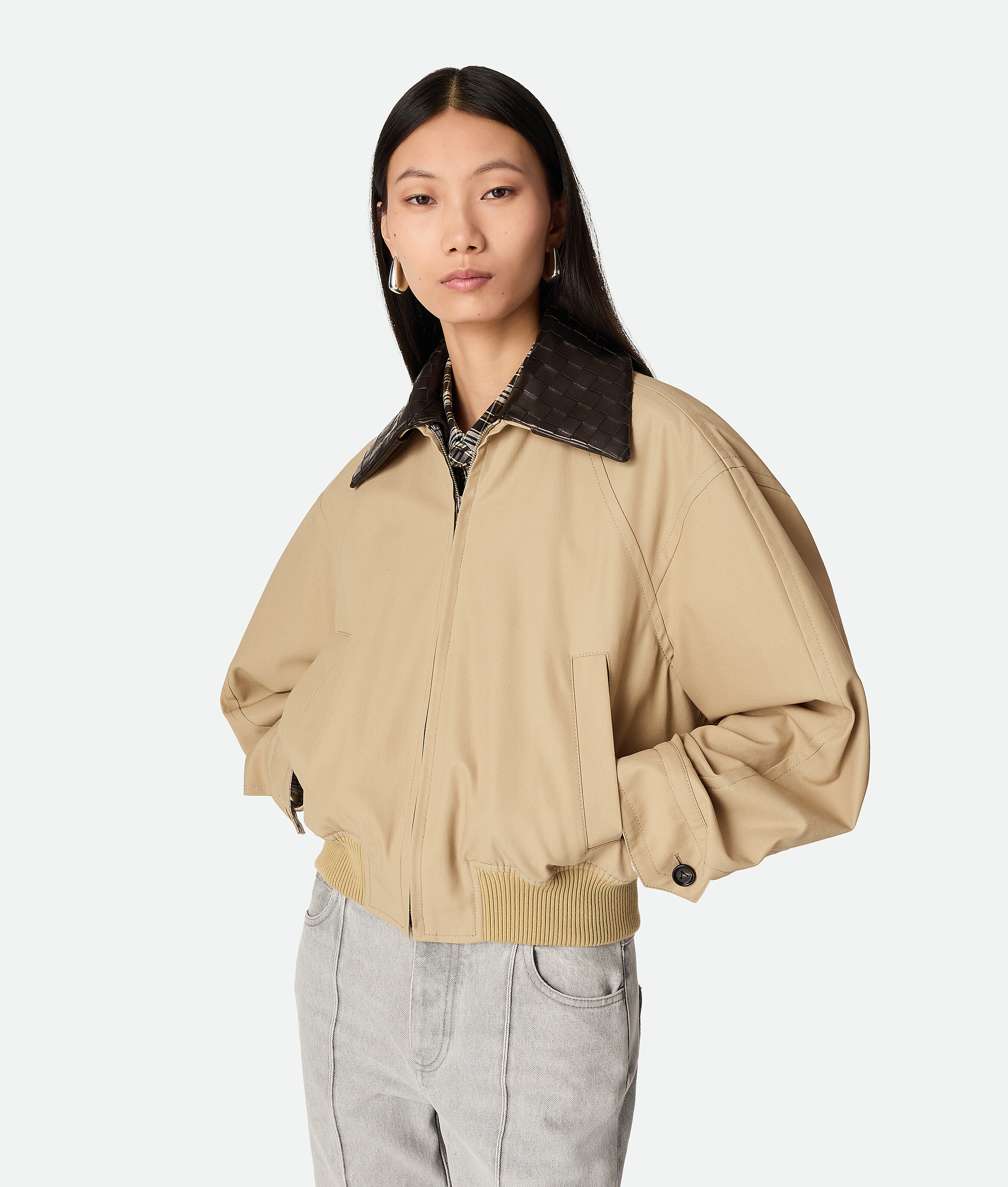 Women&#039;s Cotton Twill Blouson in Beige
