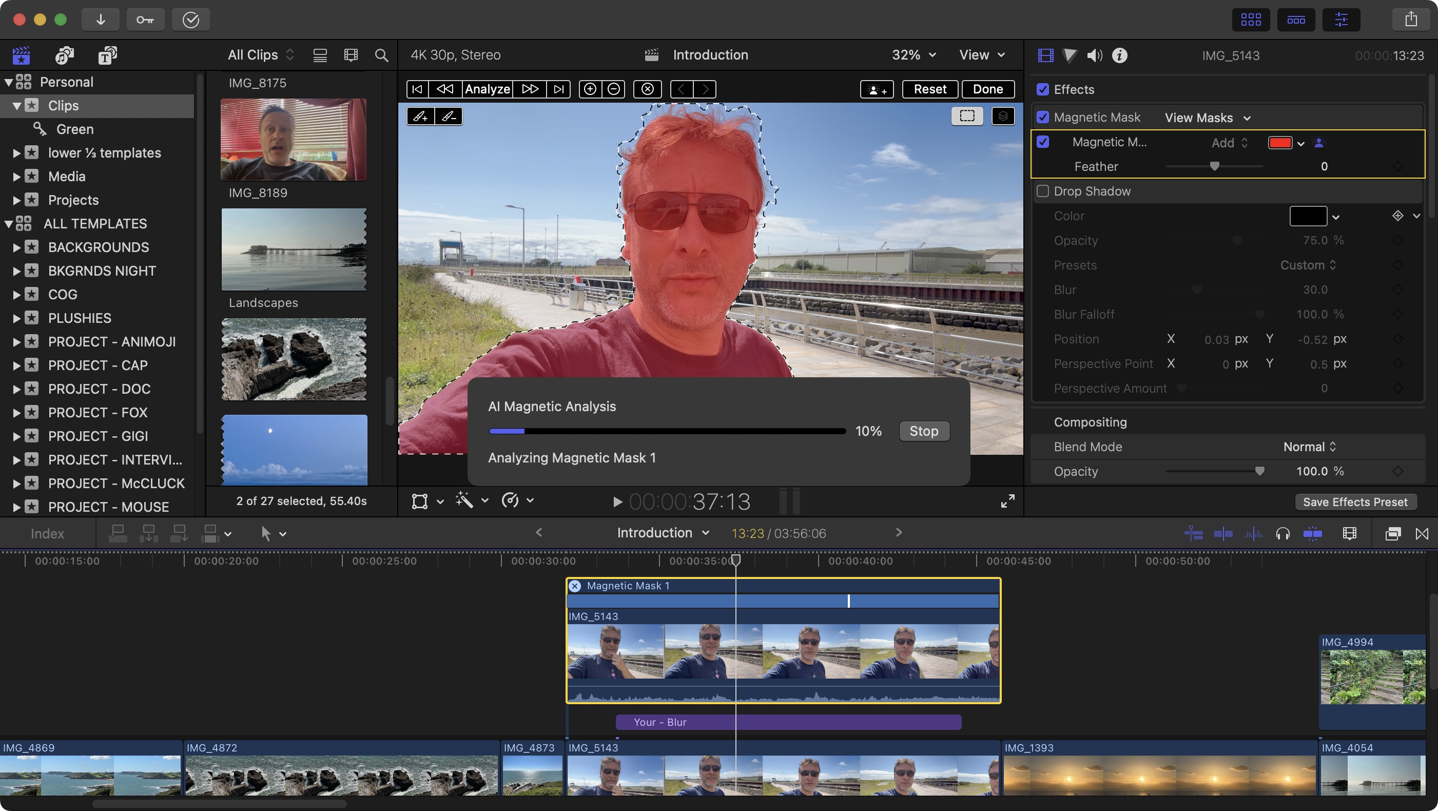 Screenshot of Final Cut Pro 11.1 in action