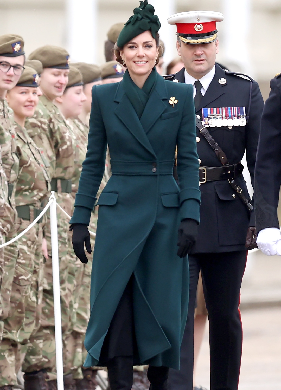 Kate Middleton wearing green coat