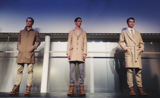 The brand presented a striking study in beige, embracing it for a fashion audience and not just off-duty bankers and lawyers