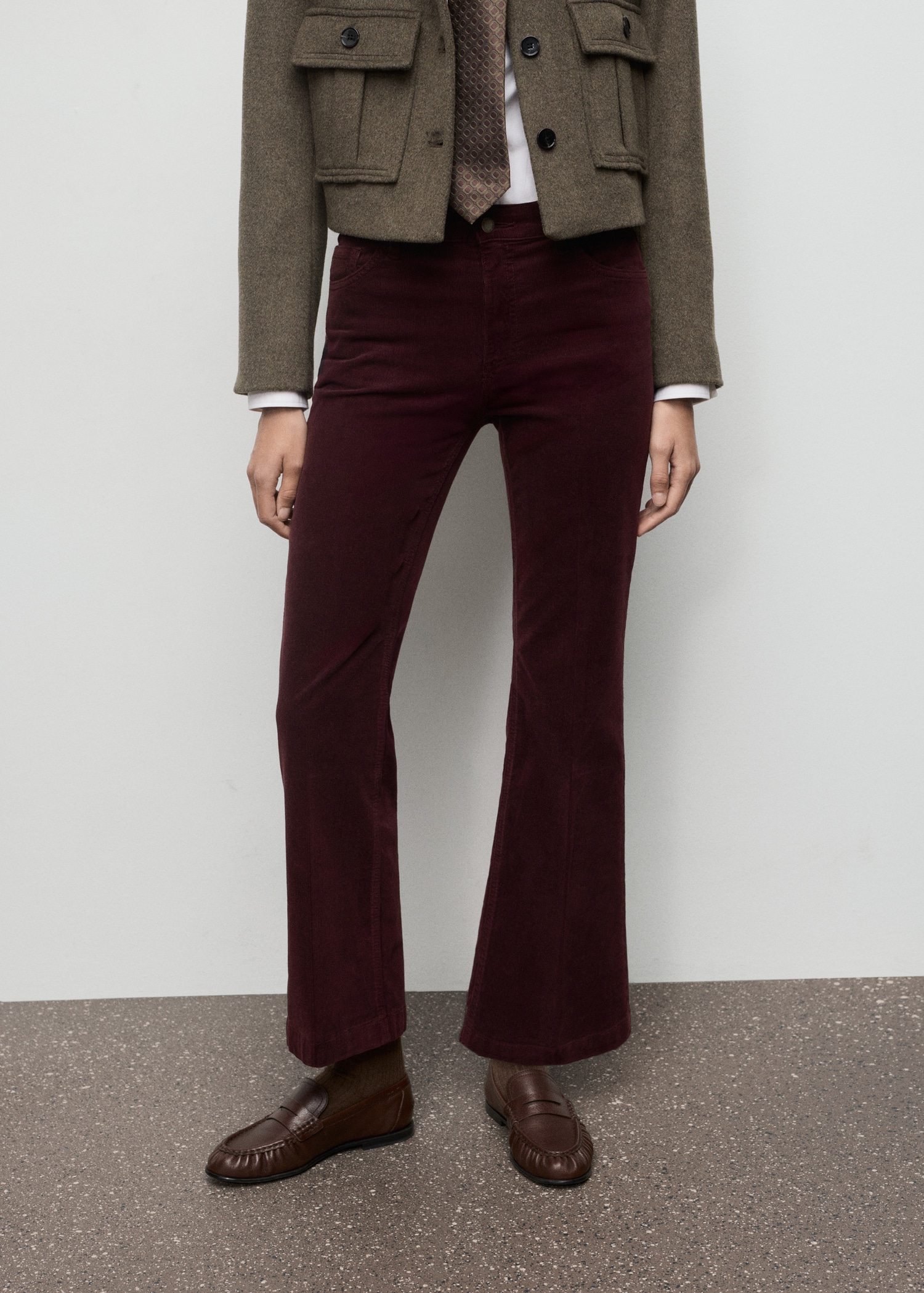 Corduroy Flared Jeans - Women | Mango United Kingdom