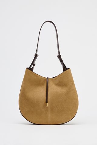 Split Suede Shoulder Bag